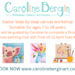 Easter Kids Step by Step Canvas Painting guided by Caroline Bergin