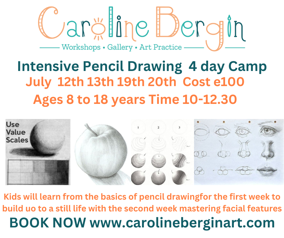 Intensive Pencil Drawing Summer Camp 4 days ages 8-18