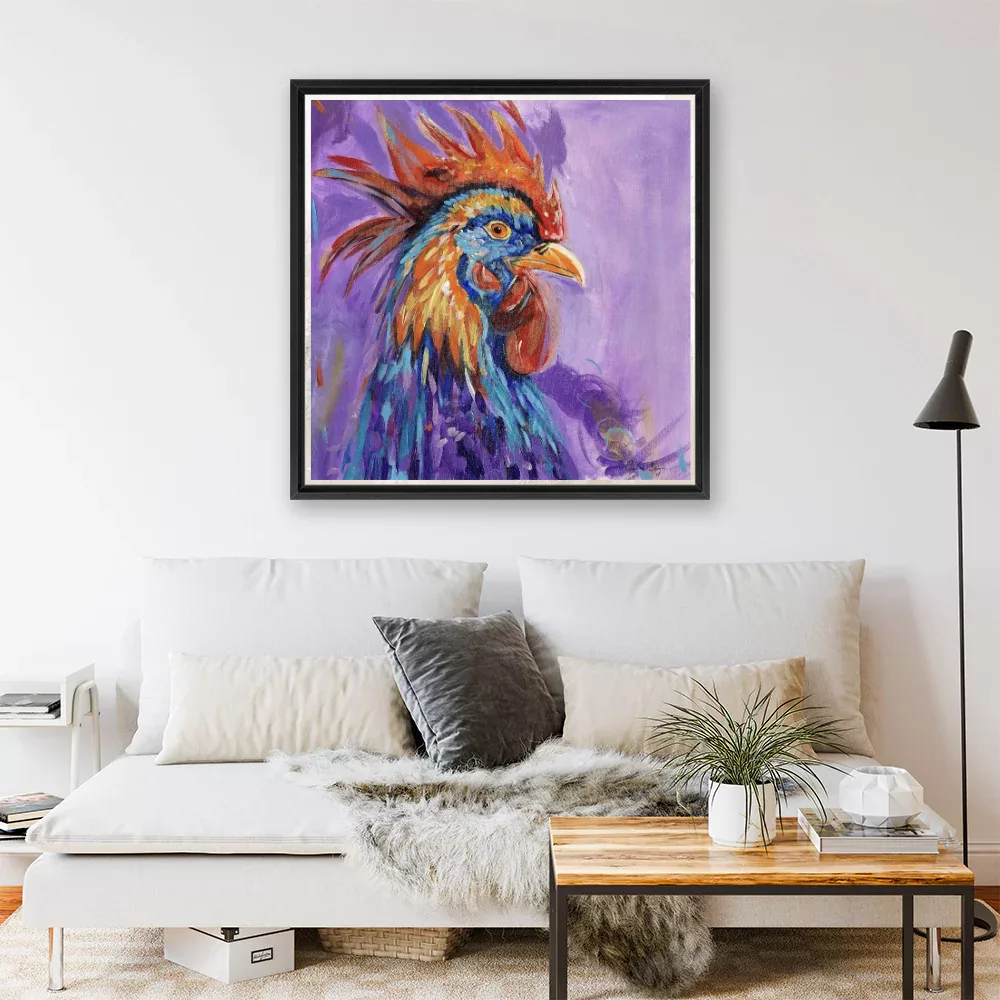 FIERY RED HEAD – IRISH ROOSTER PAINTING - Image 2