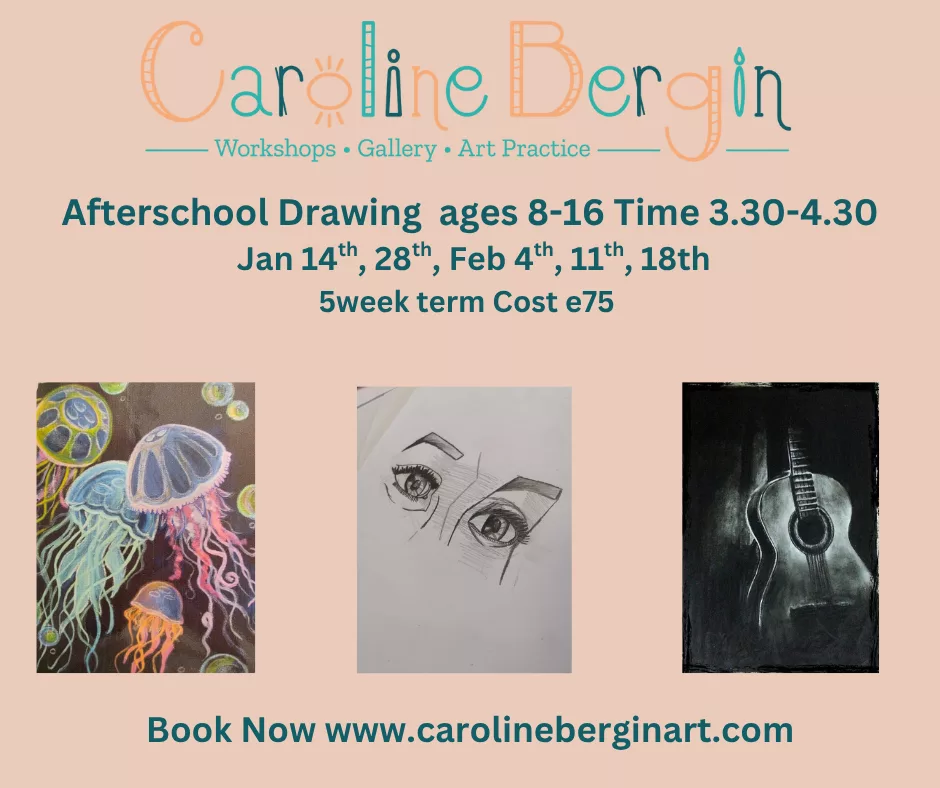 Afterschool Drawing 5 week class ages 8-16 Jan 2026 Time 3.30-4.30