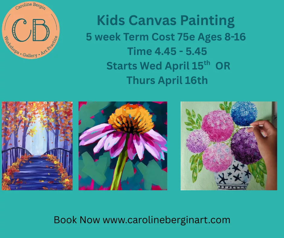 Afterschool Canvas Painting Ages 7-16 April 16th 5 weeks Thursday Time 4.45-5.45