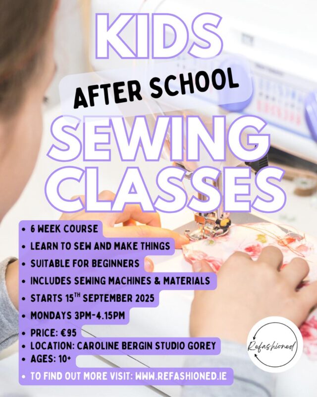 Kids Afterschool Sewing 6 week Sept/Oct