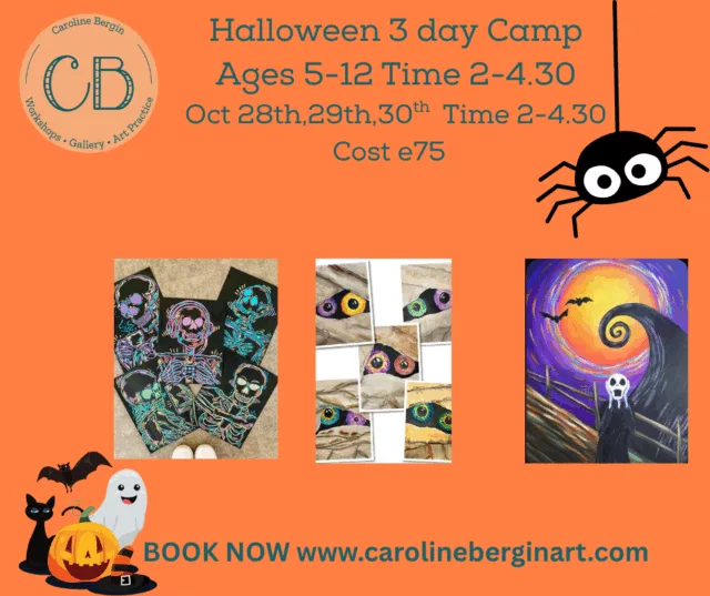 Halloween 3 Day Camp ages 5-13 | Caroline Bergin Art