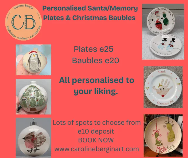 Christmas Personalised Baubles /Santa Plates