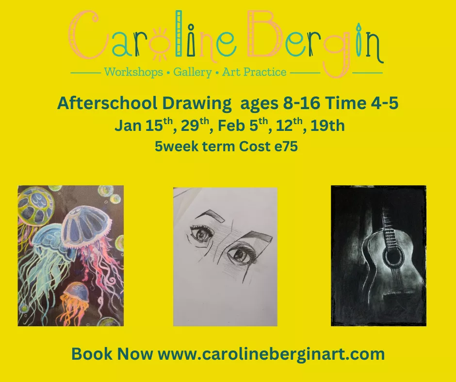 Afterschool Drawing 5 week class ages 8-16 Jan 2026 Time 4-5 Thursday