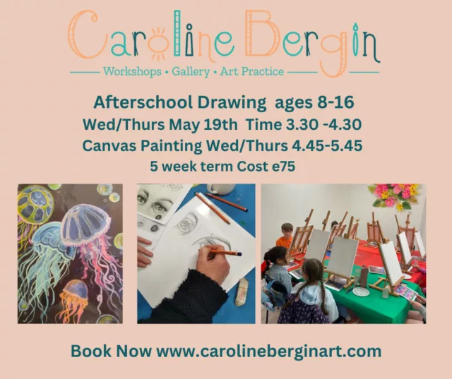 Afterschool Drawing 5 week class ages 8-16 May 20th 2026 Time3.30-4.30 Wednesday