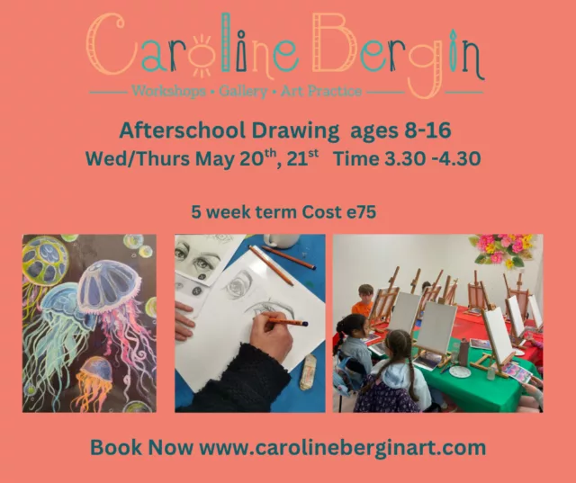 Afterschool Drawing 5 week class ages 8-16 May 21st Time 3.30-4.30 Thursday