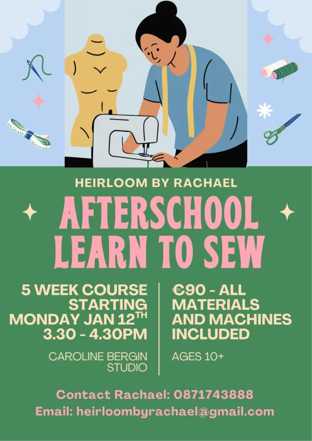 Afterschool Sewing Class Age 10+ January 2026