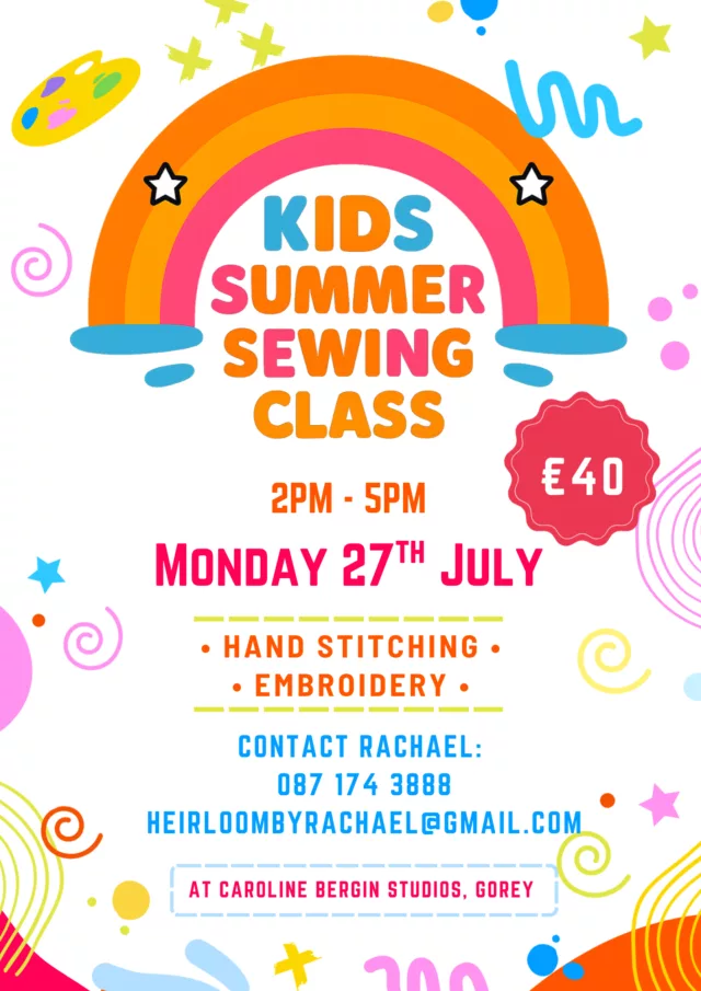 Summer Sewing with Rachel July 27th Time 2-5